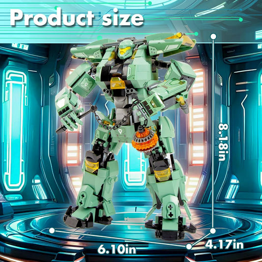 Transforming Robot Mech Building Block Sets, Destroy Warrior City Soldier Mech Model Action Mech Model Building Kit, Cool Robots Toys Gift for Adults and Kids Boys 6 7 8 10+, (542 PCS)