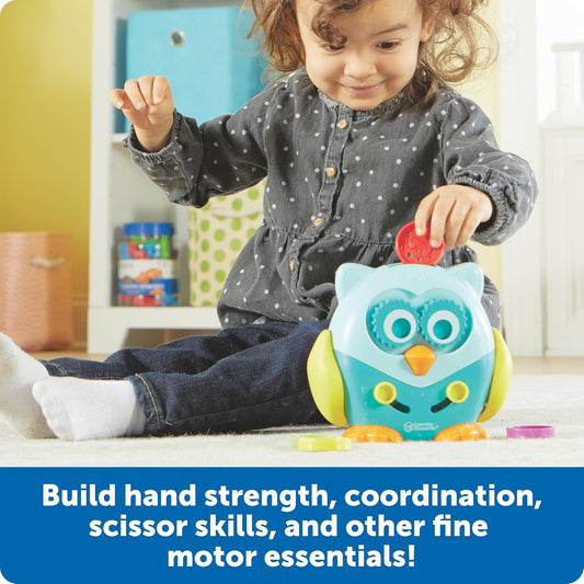 Learning Resources Hoot the Fine Motor Owl - 6 Pieces, Ages 18+ Months, Toddler Toys, Fine Motor and Sensory for Kids