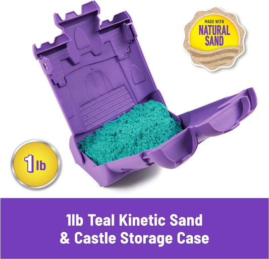 Kinetic Sand Mold n’ Flow with 1.5lbs Red & Teal Play Sand, 3 Tools, Sensory Toys for Kids Ages 3 and up