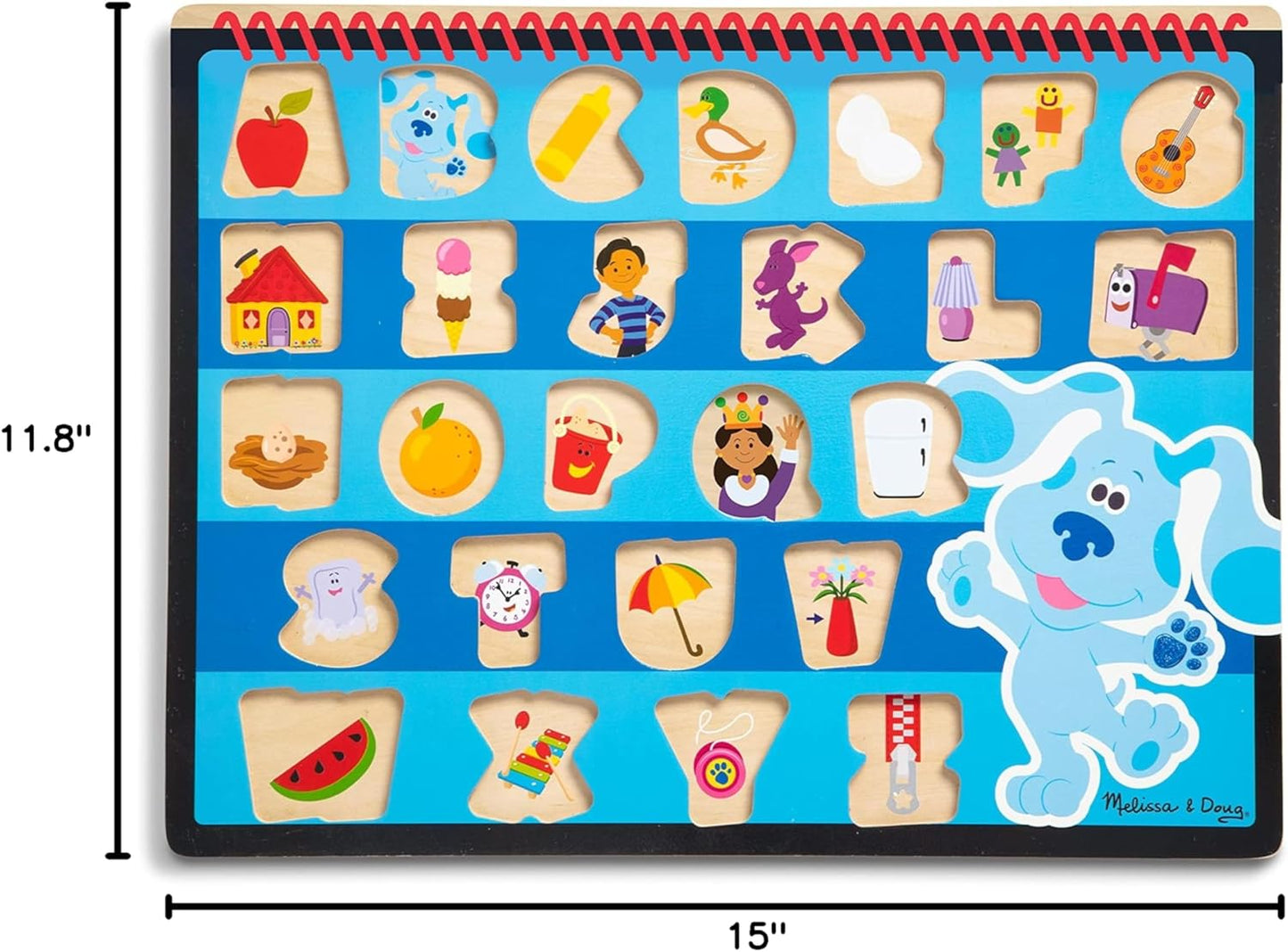 Melissa & Doug Blue's Clues & You! Wooden Chunky Puzzle - Alphabet (26 Pieces), Multi