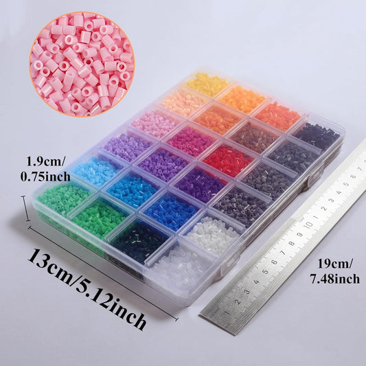 10000Pcs Loose Mini Fuse Beads 2.6mm Bulk Refill Kit Stress Relief Pixel Art 3D Craft Melting Beads for DIY Decor Crafts Creative Handmade Projects (Orange Yellow) - Colors A