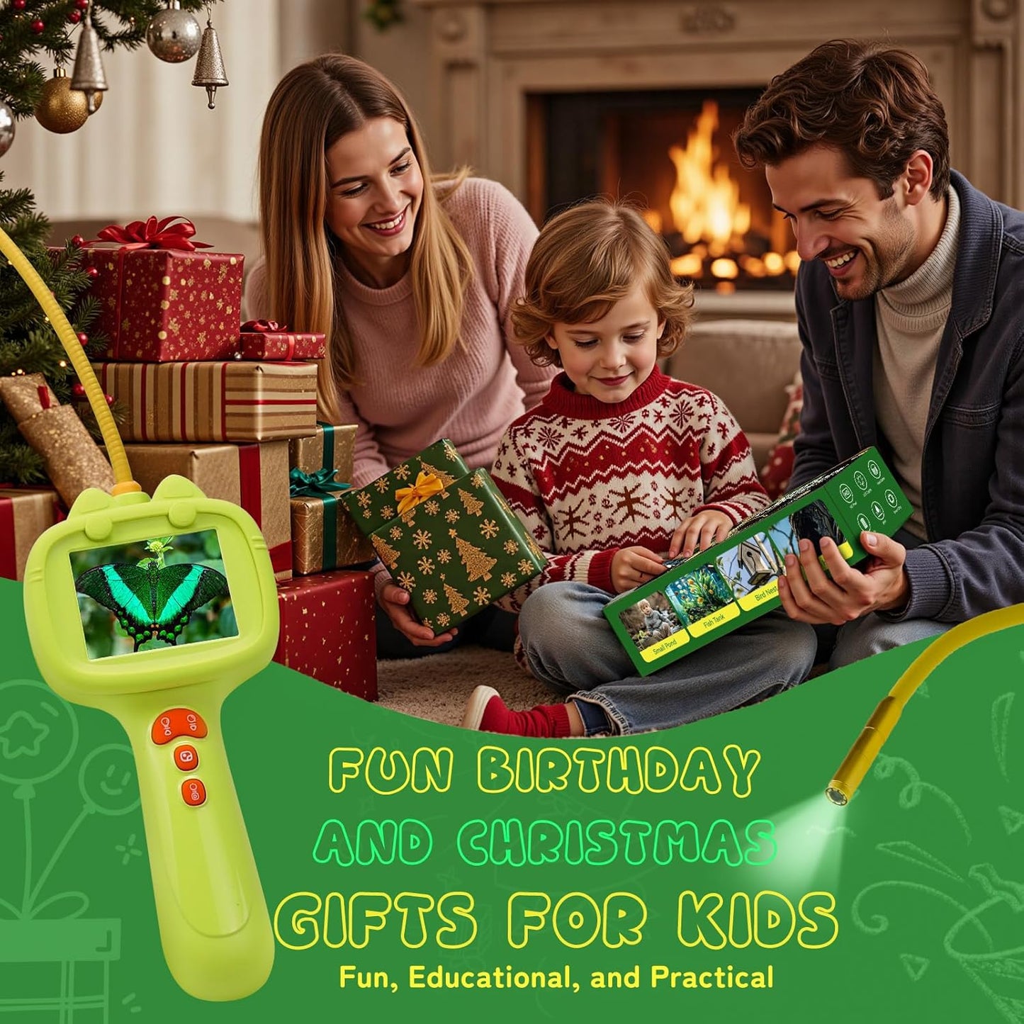 BESTISAN Borescope Scope Snake Camera with Light,Best Birthday Gifts for Boys,Girls Ages 4 5 6 7 8 9 10 11 Years Old,STEM Nature Science Exploration Educational Toy for Outdoor Indoor Adventures