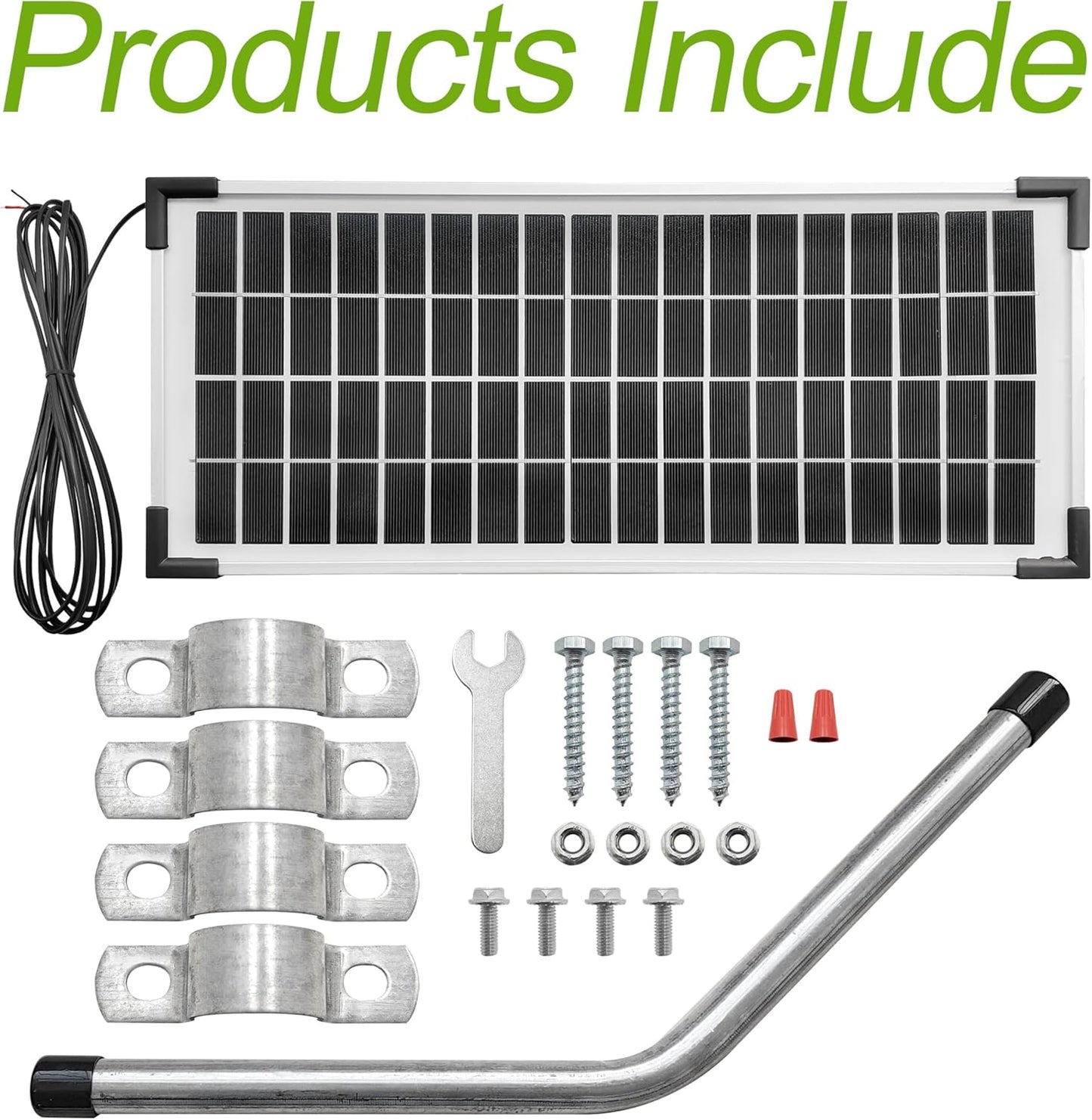 FM123 Solar Panel Kit,Compatible with Mighty Mule Automatic Gate Openers,10 Watt