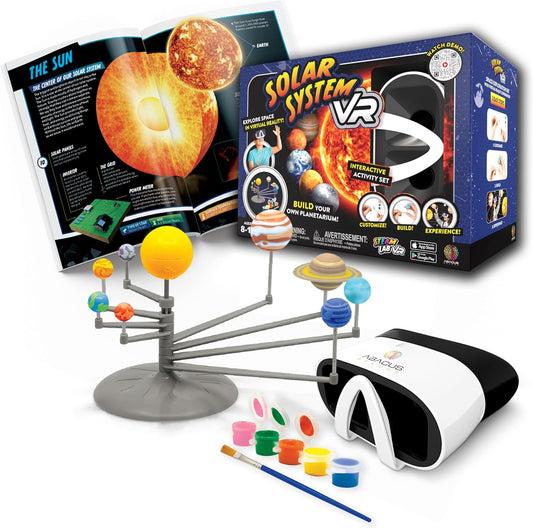 Abacus Brands STEAM Solar System VR Lab - Illustrated Interactive VR Book and STEAM Learning Activity Set - for Ages 8 and Up