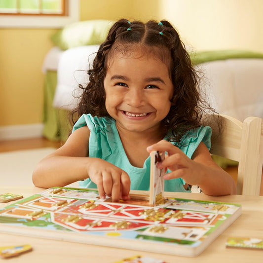 Melissa & Doug Latches Wooden Activity Board - Montessori Busy Board for Preschool Toys, Sensory Toys for Kids, Learning Resources for Ages 3+