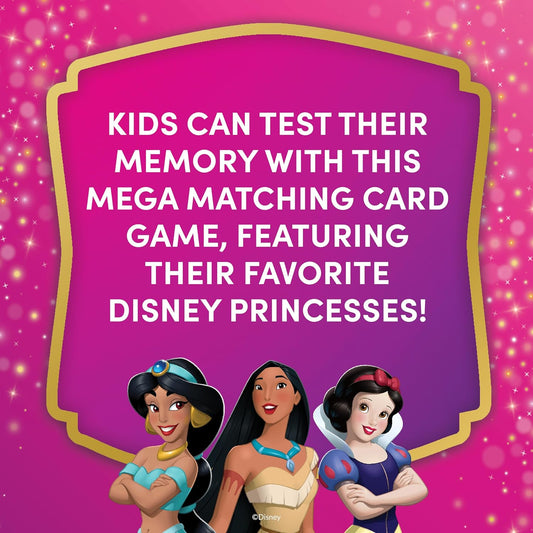 Disney Princess Giant Matching Game - Summer Toys, Game Night, Travel Games, Memory, Learning Game, Jumbo Playing Cards, Card Game for Kids and Adults, Ages 3+