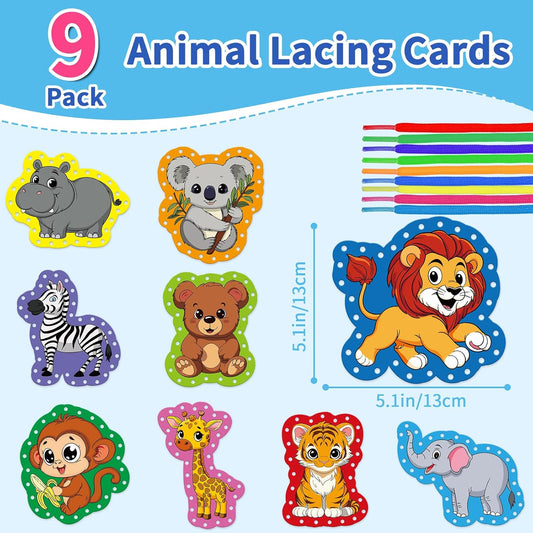Vehicle Lacing Cards,Double Side Toddler Sewing Kit for Kids,Fine Motor Skills Toys,Shoe Tying Practice,Manipulatives for Preschoolers,Classroom Must Haves,Preschool Learning Activities
