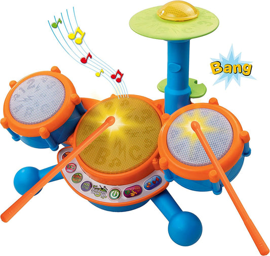 VTech KidiBeats Kids Drum Set, Orange