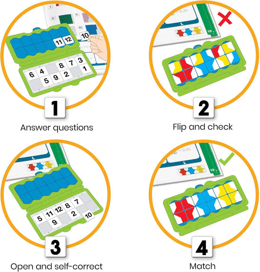 hand2mind VersaTiles Math Practice Take Along Set for Grade 5, Homeschool Curriculum, Math Workbook for Students, Elementary Classroom Must Haves, Kids Learning Activities for Fifth Grade
