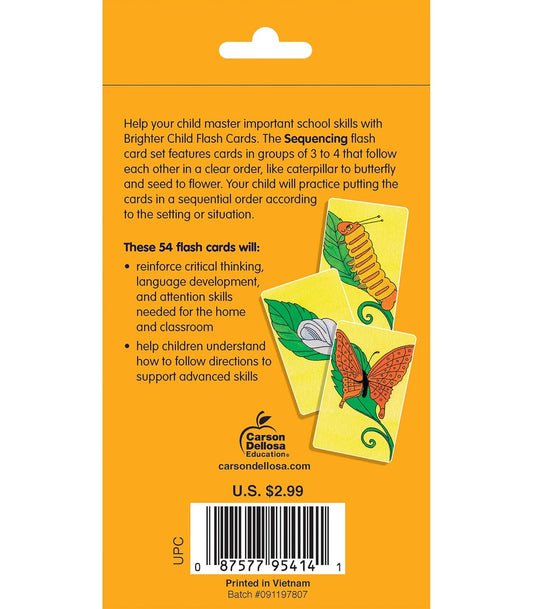 Carson Dellosa | Sequencing Flash Cards | Ages 4+, 54ct