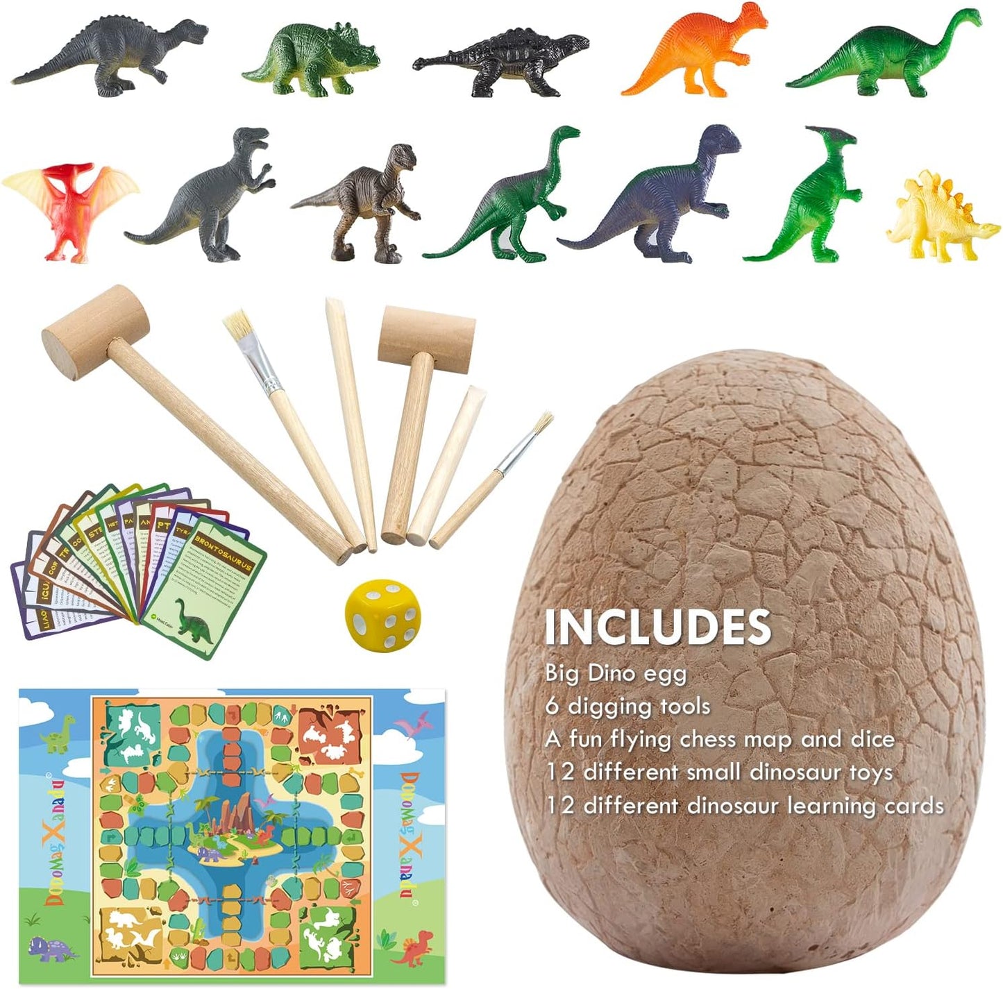 Gemstone Dig Kit, 16 Real Gem Stones and Crystals Excavation Kit, STEM Educational Toys Science Kit for Kids 5-7 8-12, Gem Digging Kit Rock Collection Stocking Stuffers Gifts for Boys Girls