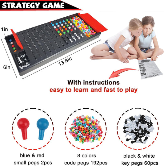 KIDAMI Code Breaker, Classic Codebreaking Travel Board Game, Brain Puzzle Set - 2 Player Battle of Famliy Game, Toys for Kids & Adult