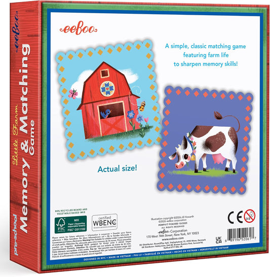 eeBoo: Memory and Matching Game- Little Trucks and a Bus- 24 Pairs, Develops Recognition, Concentration & Memory Skills, Age 3+