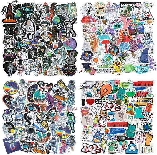 Zonon 200 Pcs Science Stickers for Students Kids Science Teachers Must Haves Chemistry Biology Physics Stickers Classroom Decor Decals for Laptop Water Bottle Notebook Decor(Classic Style)