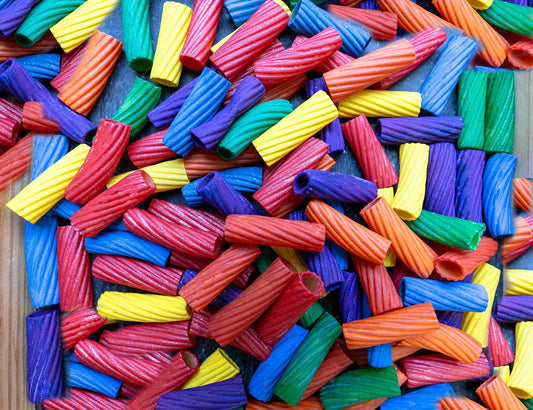 Rainbow Sensory Bin Filler, Rainbow Sensory Filler For Sensory Table, Rainbow Pasta, Sensory Play Kit For Kids, Arts and Crafts For Kids, Sensory Toys (Large Rainbow Pasta (Rigatoni), 4 CUPS)