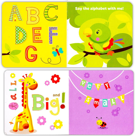 Fisher-Price My First Books Set of 4 Board Books: ABC, Colors, Numbers, Opposites for Toddlers