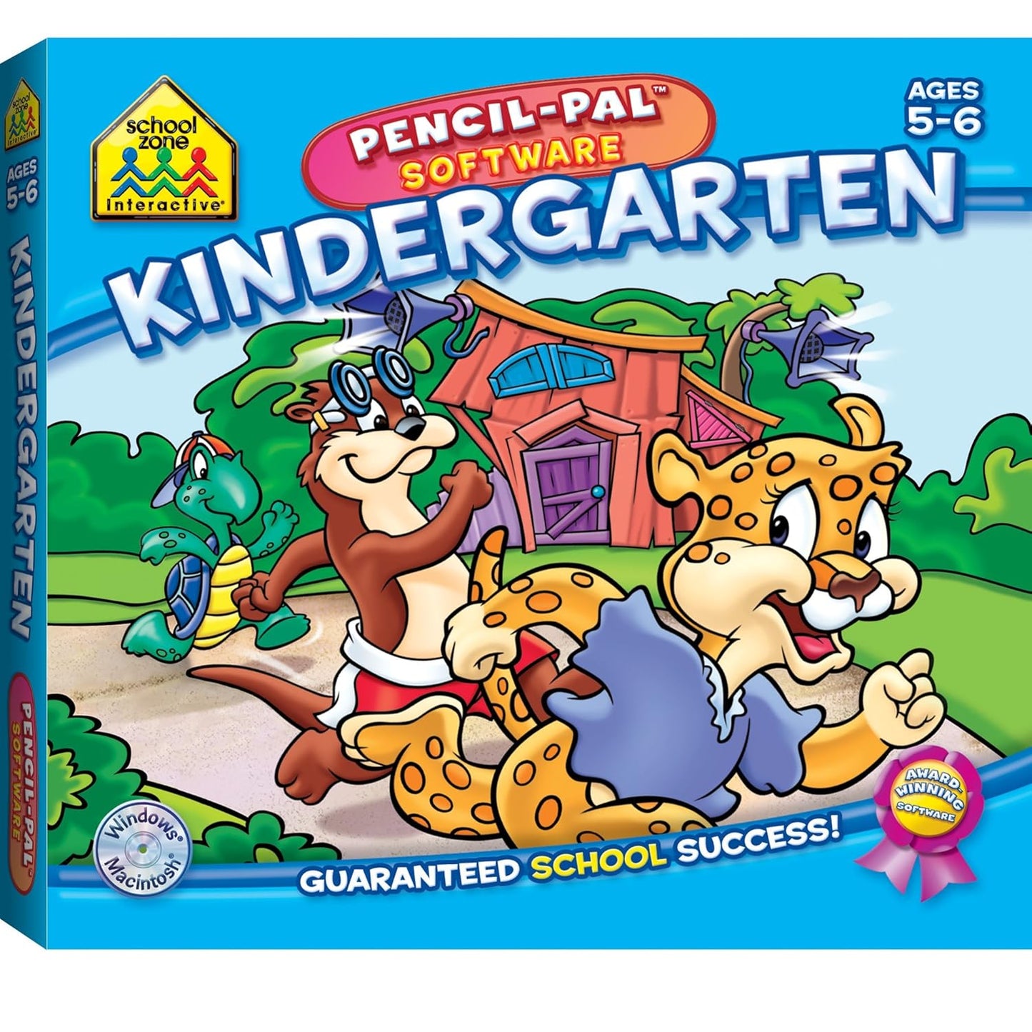 School Zone - Kindergarten Pencil-Pal Software - Ages 5 to 6, CD-Rom, Math, Reading, Letters, Numbers, Patterns, Puzzles, Sequencing, Rhyming, and More