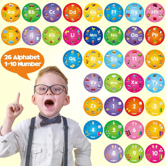 SYNARRY Number and Alphabet Puzzles for Kids Ages 4-6, Alphabet Learning Toys for Kids Ages 3-5, ABC Puzzles Preschool Learning Activities Educational Toys Gifts for 3 4 5 6 7 8 Year Old Boys Girls
