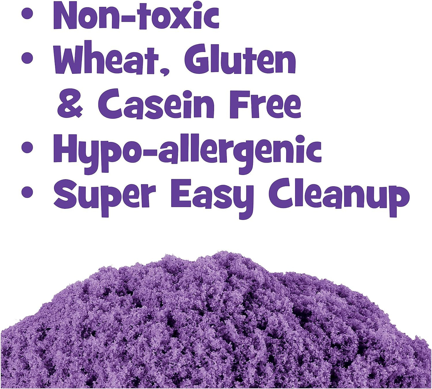 Kinetic Sand, The Original Moldable Sensory Play Sand Toys for Kids, Purple, 2 lb. Resealable Bag, Ages 3+