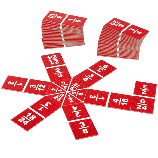 LEARNING ADVANTAGE Equivalent Fraction Dominoes | Math Games for Kids | Teach Fractions | Classroom or Homeschool Learning