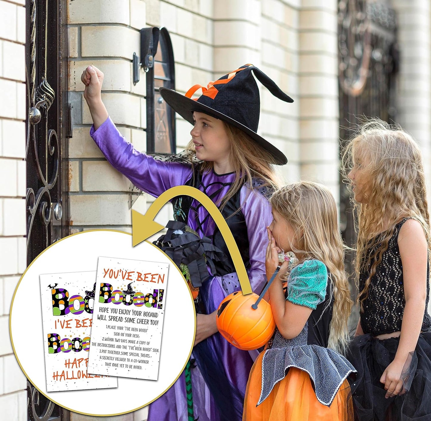 Halloween Party Game for Adults, You've Been Booed Game Card Sets, I've Been Booed Sign, Party Supplies & Family Activity, Set of 40 Cards