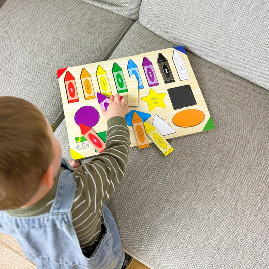 The Learning Journey: Lift & Learn Puzzle Colors & Shapes – Preschool Toys & Activities for Children Ages 3 and Up – Award Winning Educational Toy