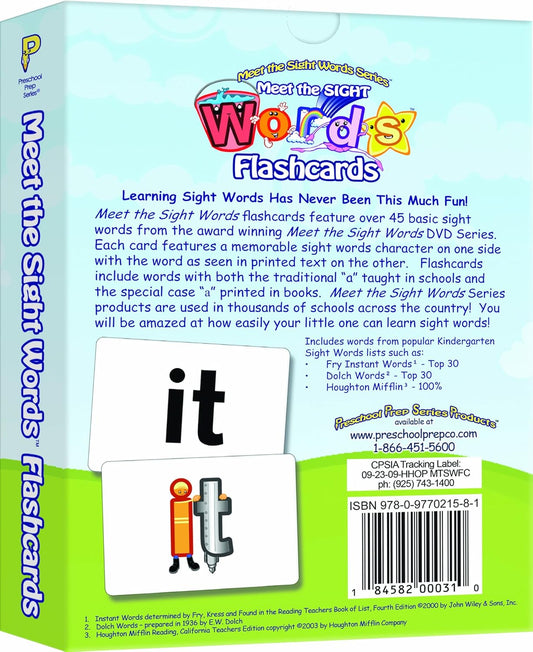 Meet the Sight Words - Flashcards