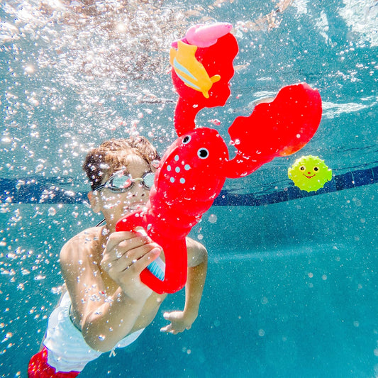 Melissa & Doug Sunny Patch Louie Lobster Claw Catcher - Grab-and-Squeeze Pool Toy