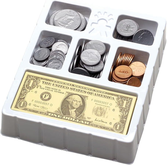 Let's Pretend Play Money Coins & Bills - Prop Money for Learning and Pretend Play, Ages 5 Plus
