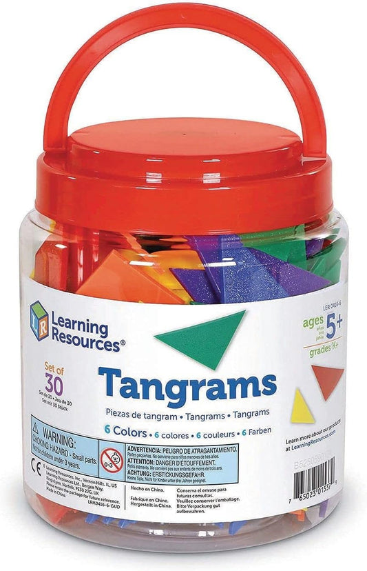 Classpack Tangrams, Set of 30 (210 pcs), 6 assorted Colors