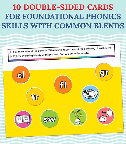 Carson Dellosa 20-Piece Vowels Edu-Clings Set, Language Arts Dry Erase Mats and Silicone Phonics Manipulatives, Grammar and Spelling Games and Practice for Kids