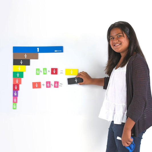 Jumbo Magnetic QuietShape® Foam Fraction Tiles - Set of 67