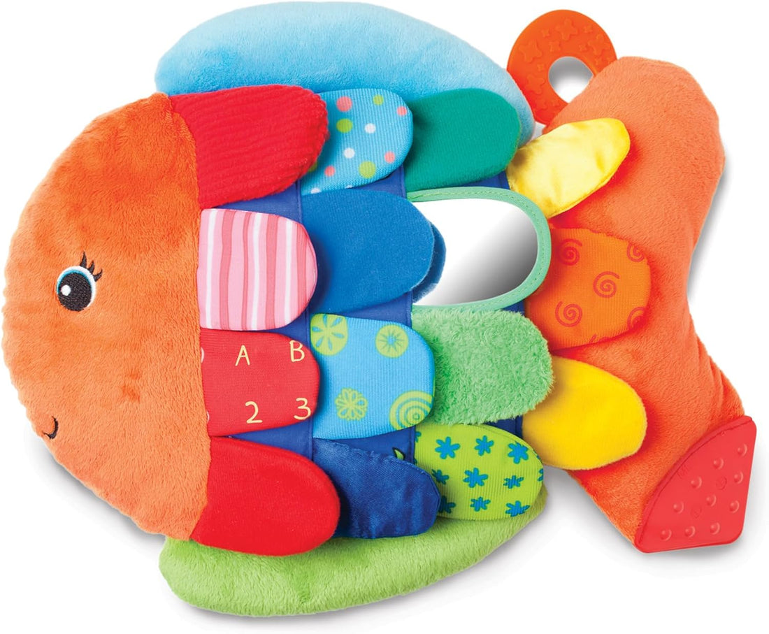 Melissa & Doug K’s Kids, Flip Fish Stuffed Animal, Soft Baby Book, Multi-Textured Squeaking & Crinkling Infant Sensory Toys f