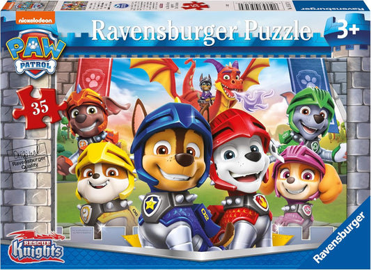 Paw Patrol Knights & Dragons 35 Piece Jigsaw Puzzle for Kids Age 3 Years Up - Educational Toddler Toys, 26,4 x 18,1 x 0,2 cm