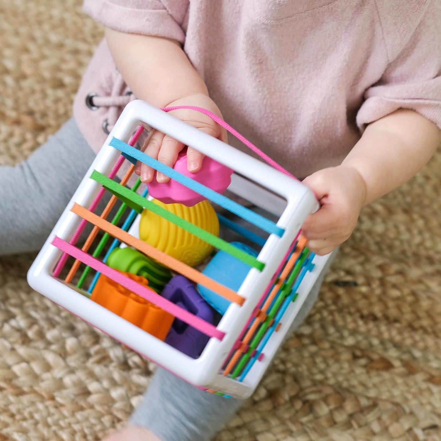 InnyBin Shape Learning Toys, Sensory Toys for Babies and Toddlers, Baby Toys Ages 10 Months+