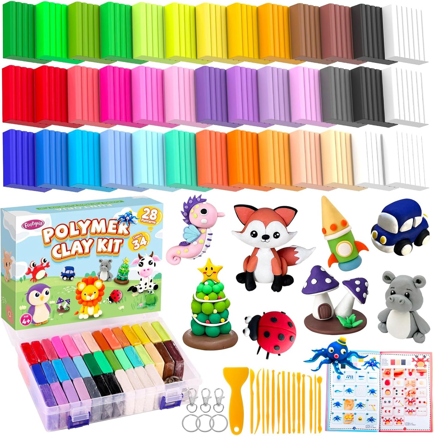 Pop Beads 700+ Pcs Arts and Crafts for Kids 4-6 and Polymer Clay for Kids