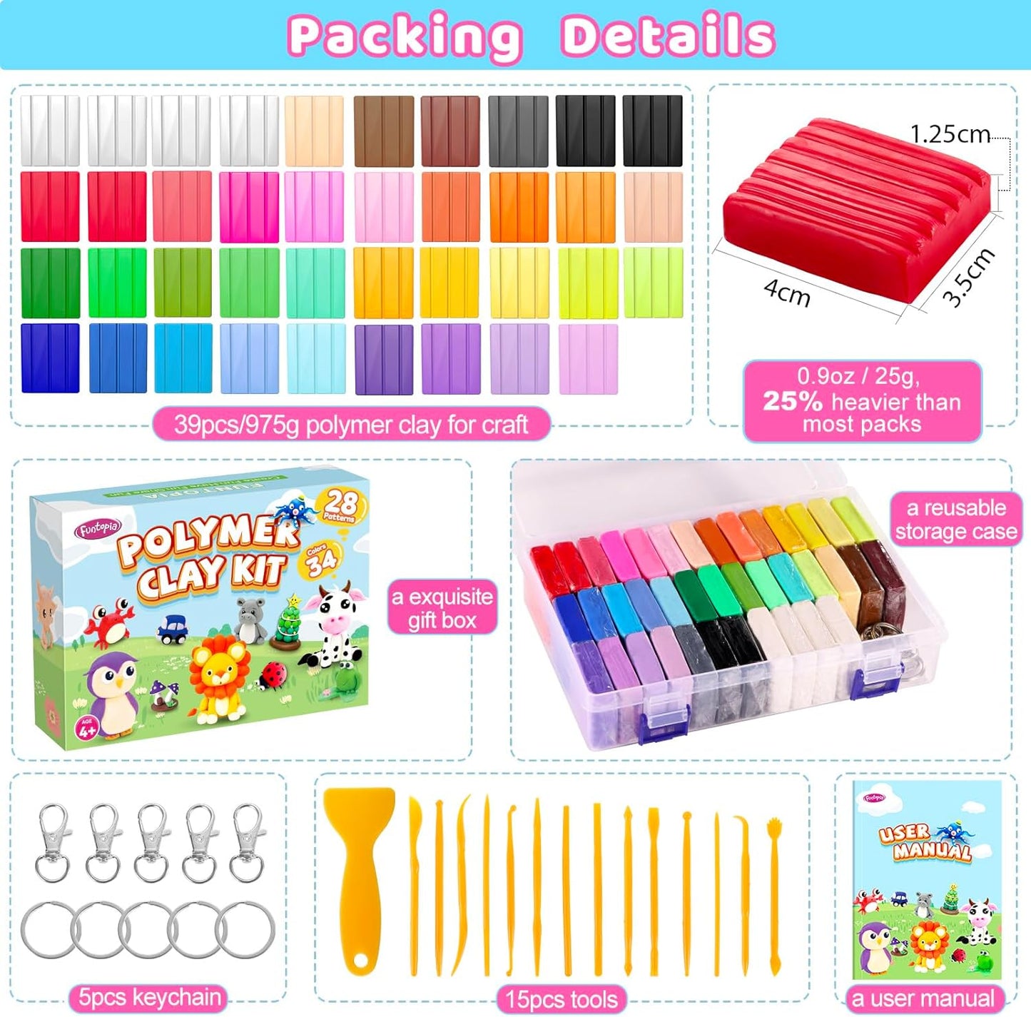 Pop Beads 700+ Pcs Arts and Crafts for Kids 4-6 and Polymer Clay for Kids
