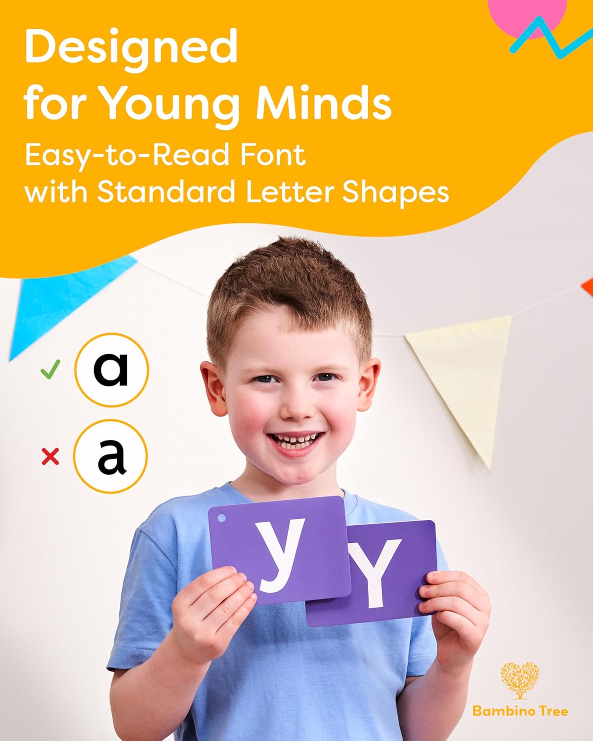 Alphabet Flash Cards - Thick ABC Flash Cards for Kids Ages 3-6 - Lowercase & Uppercase Letter Recognition Learning Game