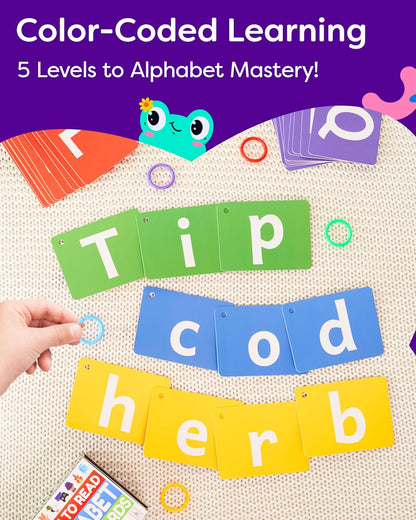 Alphabet Flash Cards - Thick ABC Flash Cards for Kids Ages 3-6 - Lowercase & Uppercase Letter Recognition Learning Game