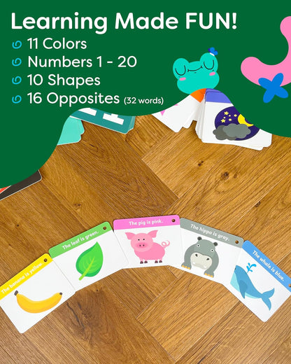 Alphabet Flash Cards - Thick ABC Flash Cards for Kids Ages 3-6 - Lowercase & Uppercase Letter Recognition Learning Game