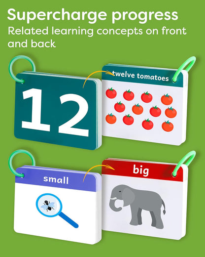 Alphabet Flash Cards - Thick ABC Flash Cards for Kids Ages 3-6 - Lowercase & Uppercase Letter Recognition Learning Game