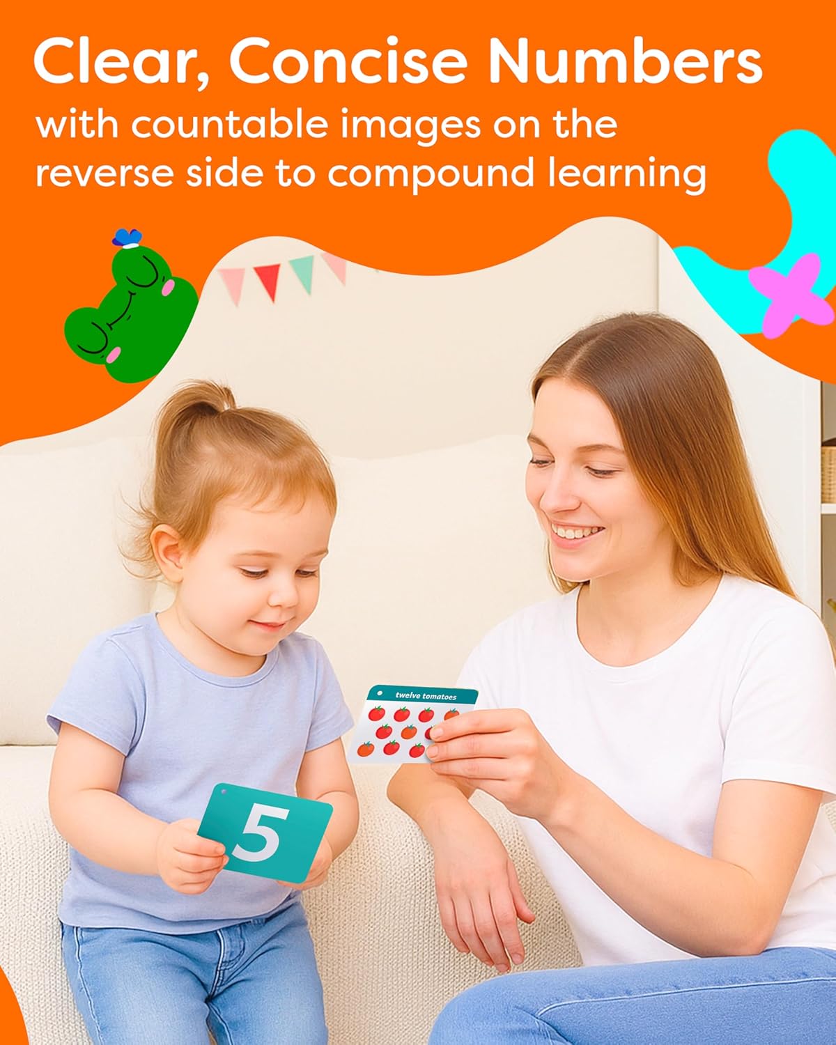 Alphabet Flash Cards - Thick ABC Flash Cards for Kids Ages 3-6 - Lowercase & Uppercase Letter Recognition Learning Game