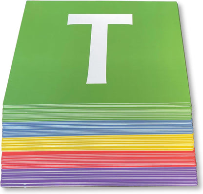 Alphabet Flash Cards - Thick ABC Flash Cards for Kids Ages 3-6 - Lowercase & Uppercase Letter Recognition Learning Game