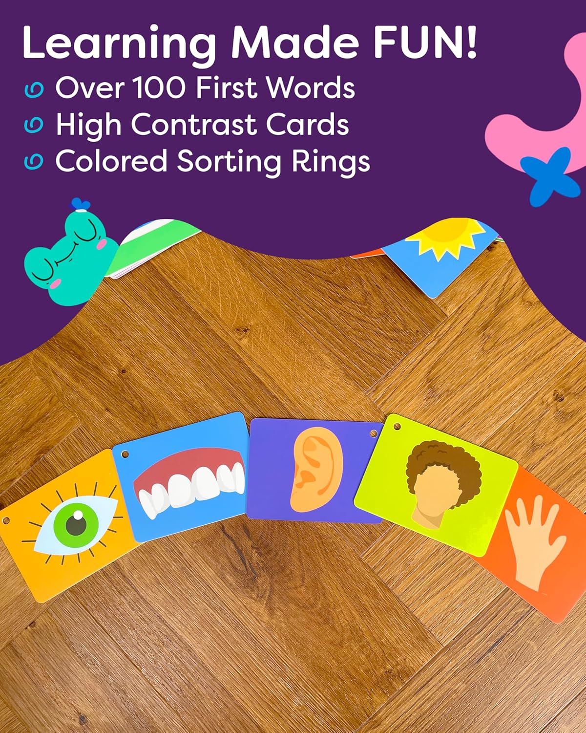 Alphabet Flash Cards - Thick ABC Flash Cards for Kids Ages 3-6 - Lowercase & Uppercase Letter Recognition Learning Game