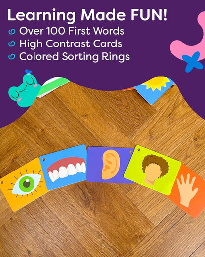 Alphabet Flash Cards - Thick ABC Flash Cards for Kids Ages 3-6 - Lowercase & Uppercase Letter Recognition Learning Game