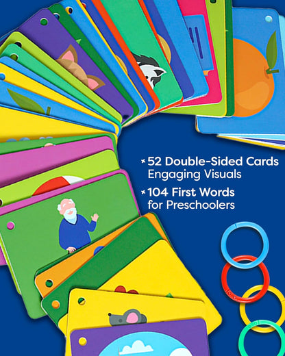 Alphabet Flash Cards - Thick ABC Flash Cards for Kids Ages 3-6 - Lowercase & Uppercase Letter Recognition Learning Game