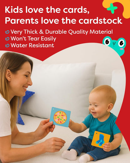 Alphabet Flash Cards - Thick ABC Flash Cards for Kids Ages 3-6 - Lowercase & Uppercase Letter Recognition Learning Game