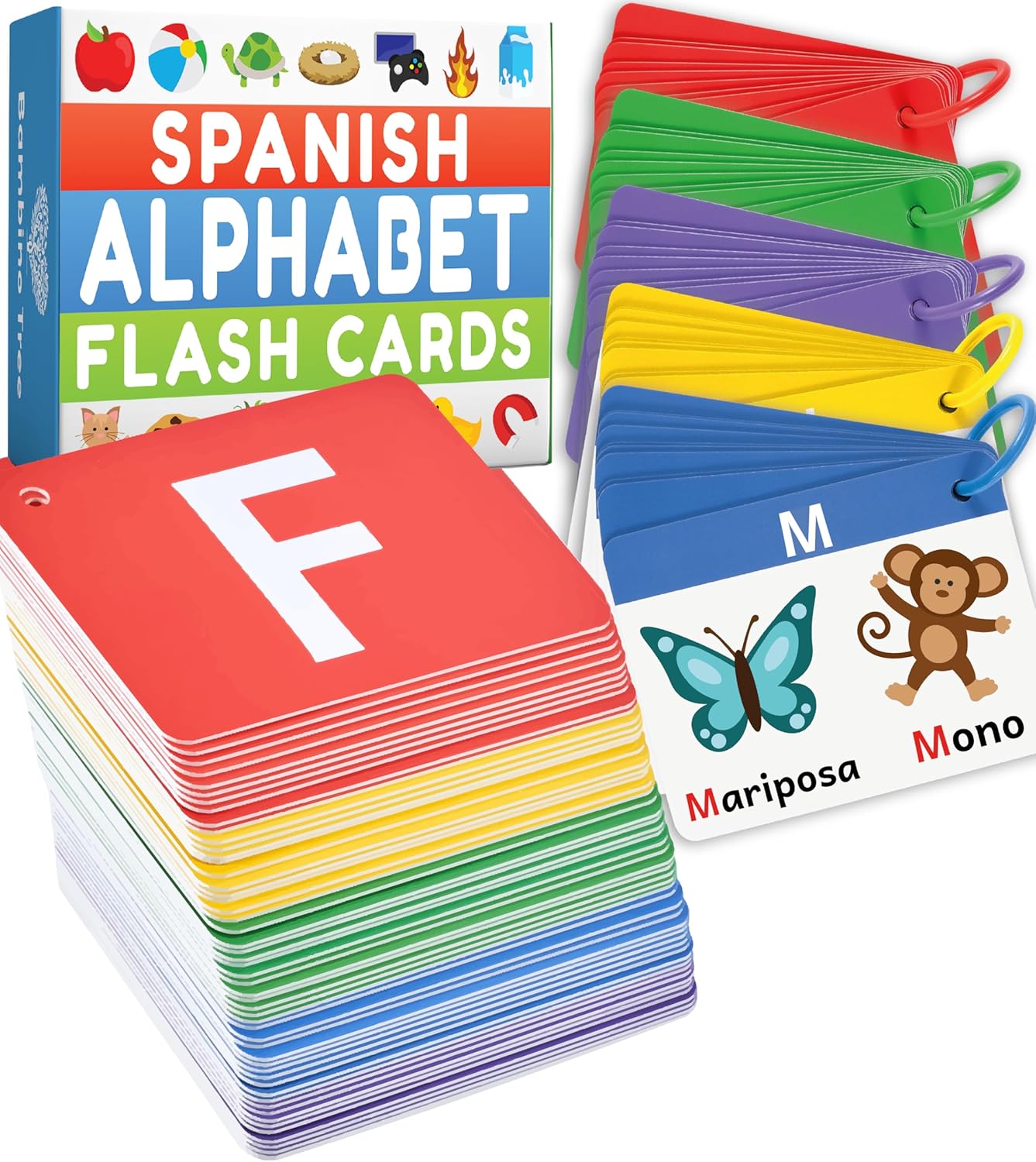 Alphabet Flash Cards - Thick ABC Flash Cards for Kids Ages 3-6 - Lowercase & Uppercase Letter Recognition Learning Game