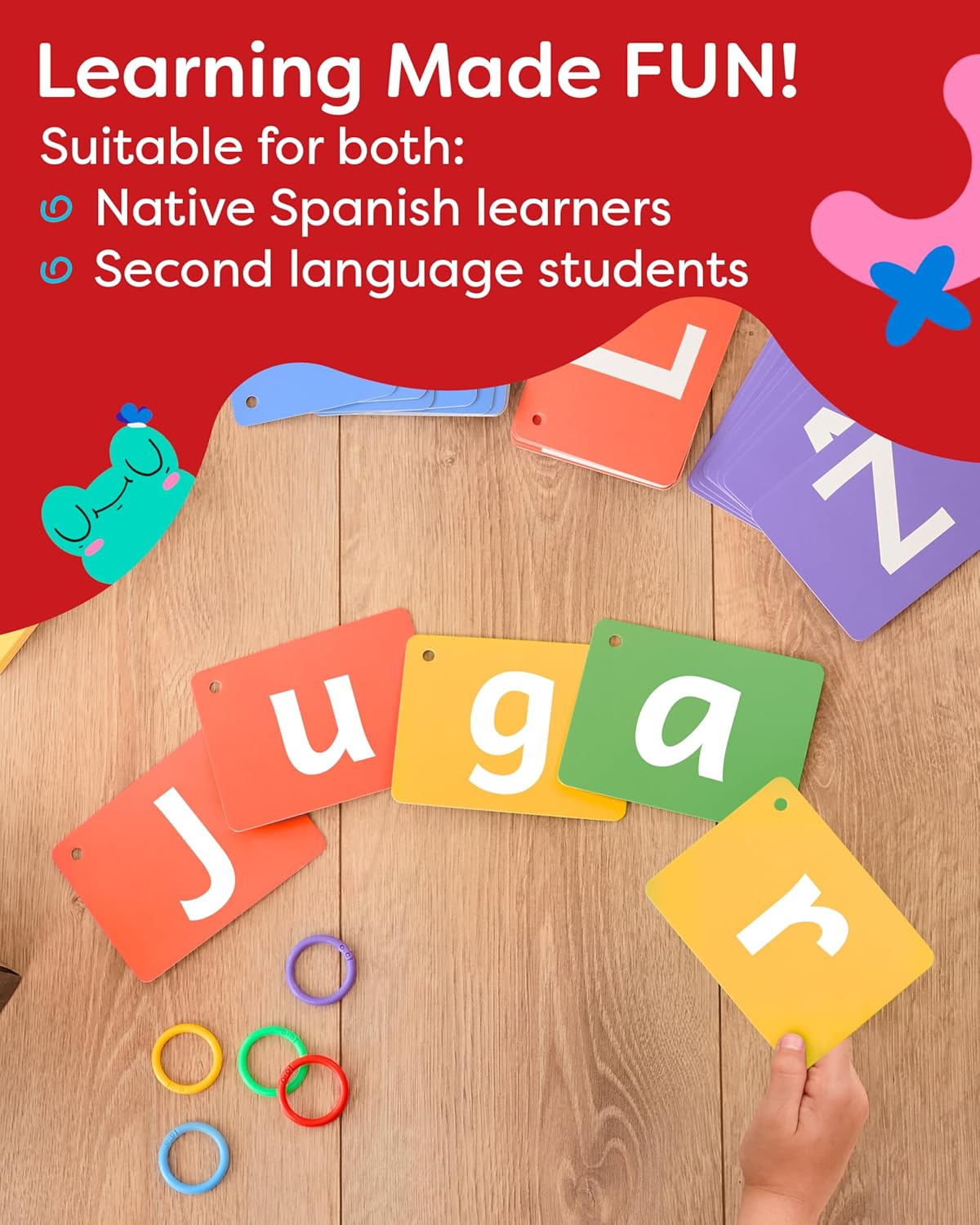 Alphabet Flash Cards - Thick ABC Flash Cards for Kids Ages 3-6 - Lowercase & Uppercase Letter Recognition Learning Game
