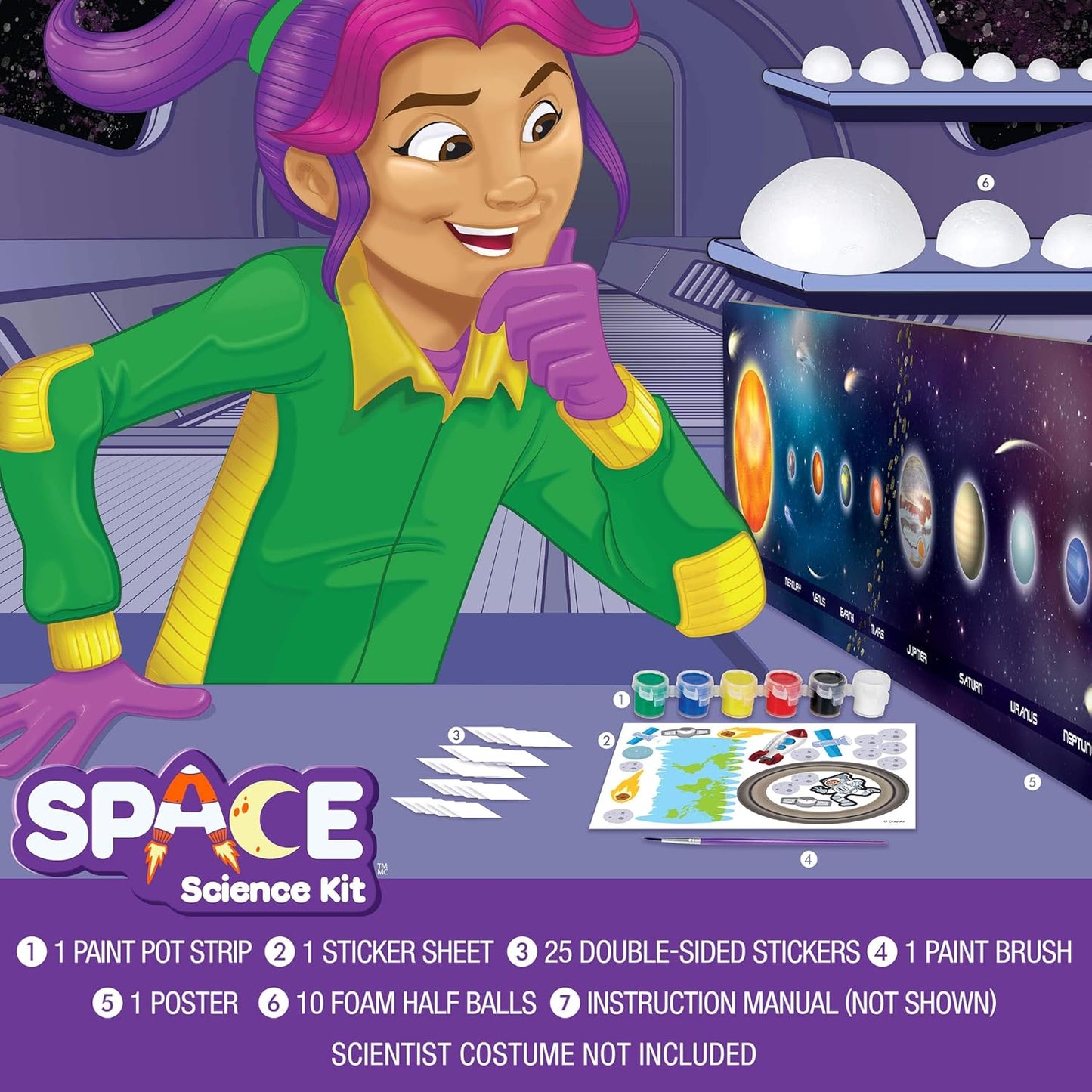 Solar System Science Kit, Educational Toy, Gift for Kids, Ages 7, 8, 9, 10